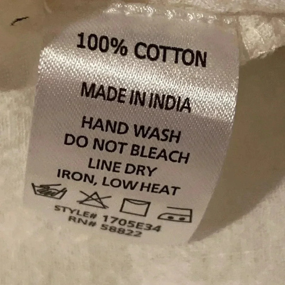 Max Studio embroidered 3/4 sleeve gauzy 100% cotton boho/cottagecore/western Sm - Picture 6 of 6